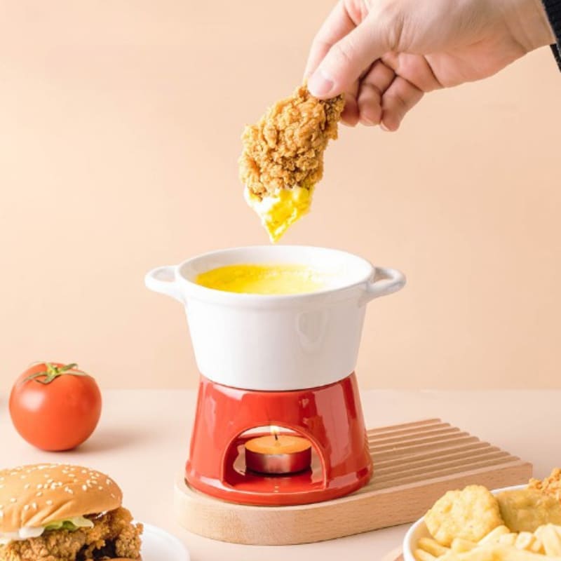 Ceramic Cheese and Chocolate Fondue Pot