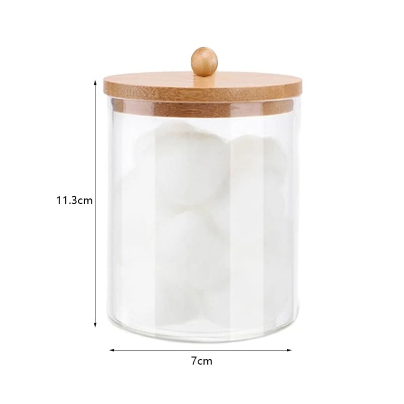 Acrylic Cotton and Cotton Swab Organizer Kit