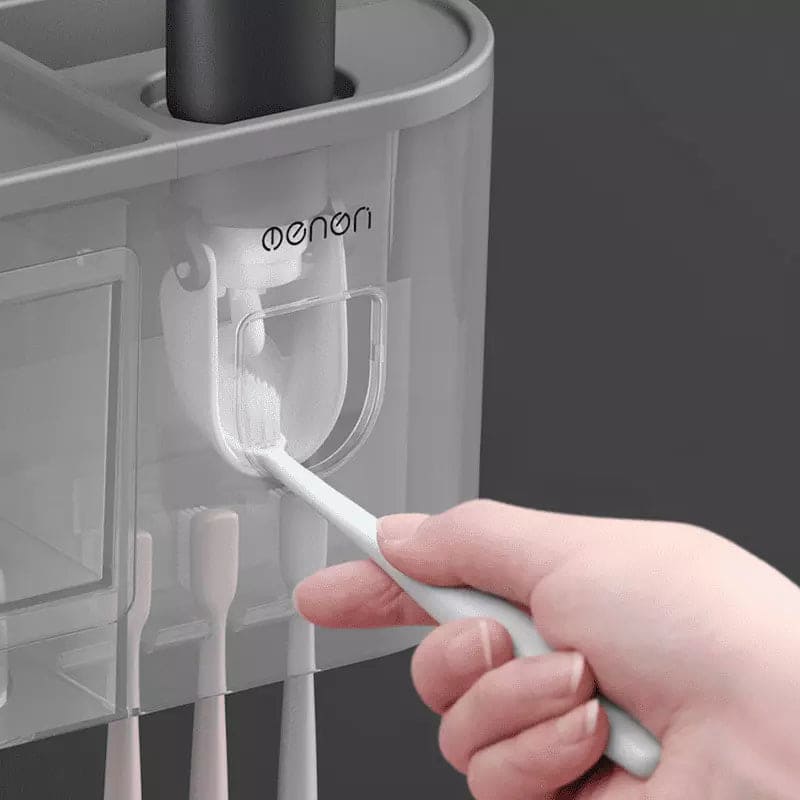 Toothbrush Holder Dispenser with Drawer and Cups