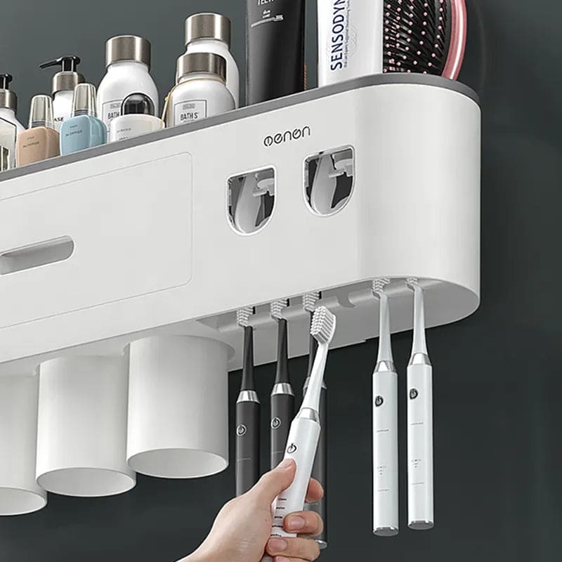 Toothbrush Holder Dispenser with Drawer and Cups