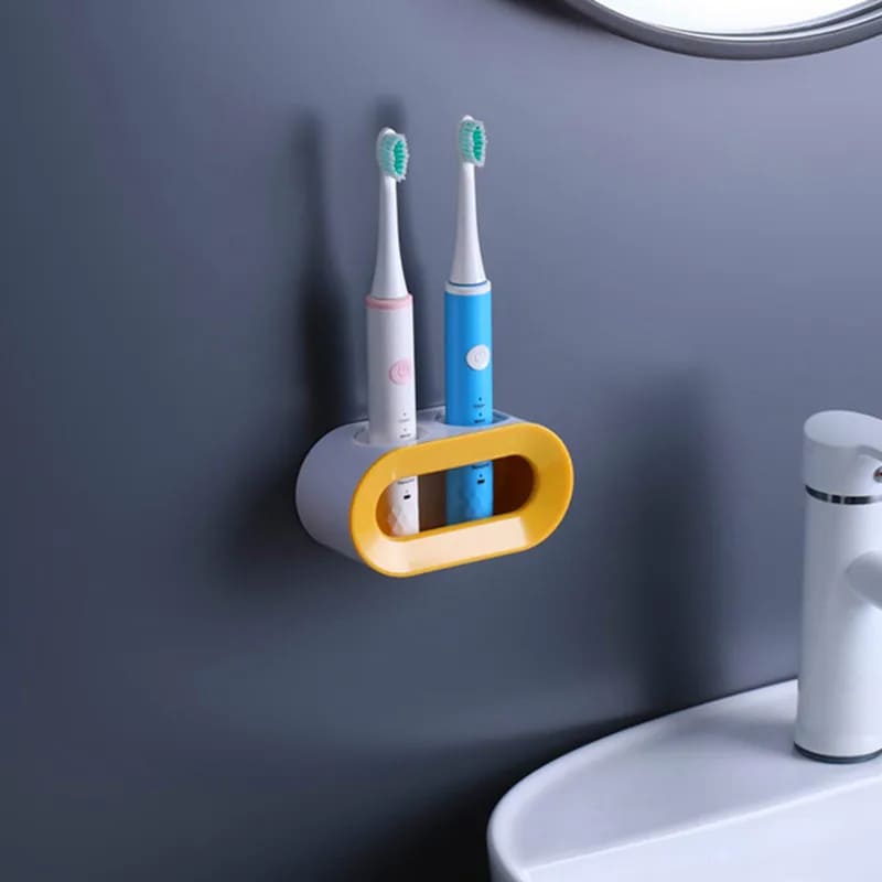 Wall Mount Toothbrush and Toothpaste Holder Organizer