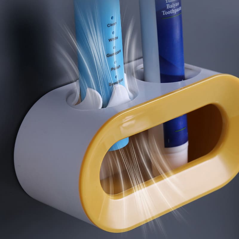 Wall Mount Toothbrush and Toothpaste Holder Organizer