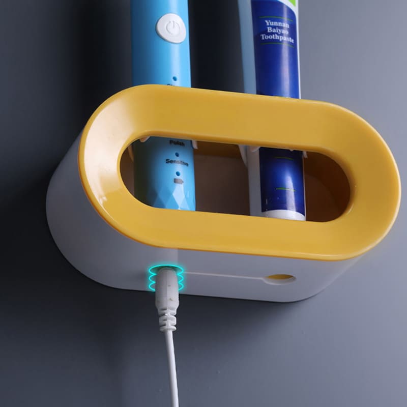 Wall Mount Toothbrush and Toothpaste Holder Organizer