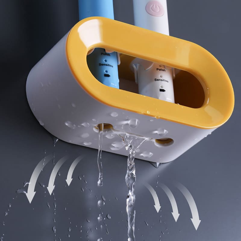 Wall Mount Toothbrush and Toothpaste Holder Organizer