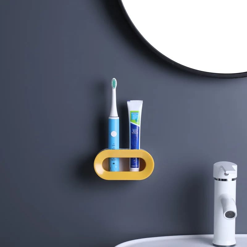 Wall Mount Toothbrush and Toothpaste Holder Organizer