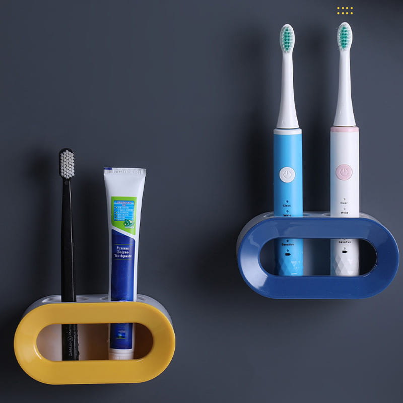 Wall Mount Toothbrush and Toothpaste Holder Organizer