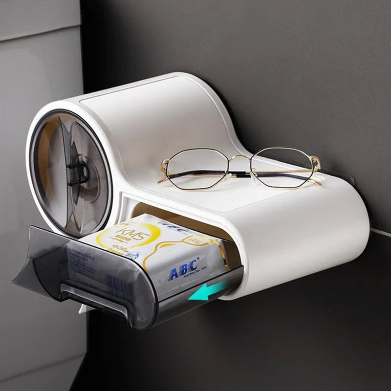 Toilet Paper Holder with Drawer