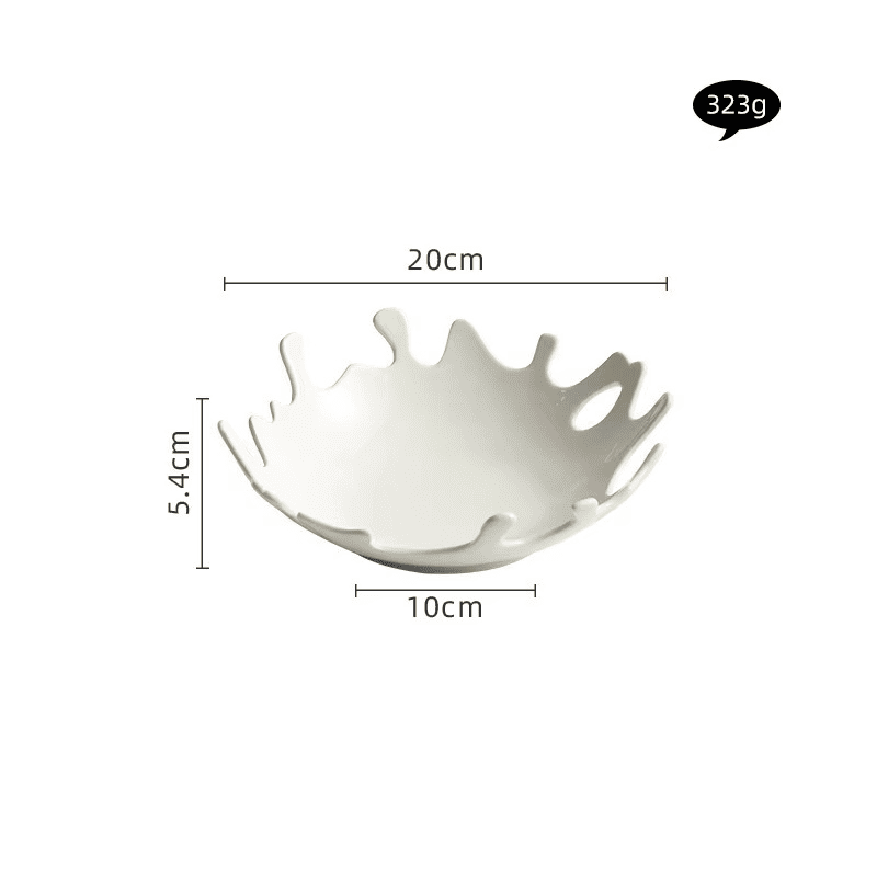 Irregular Ceramic Salad Bowl for Table Setting
