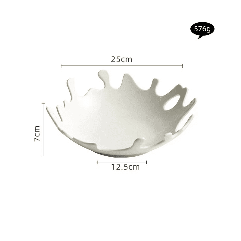 Irregular Ceramic Salad Bowl for Table Setting