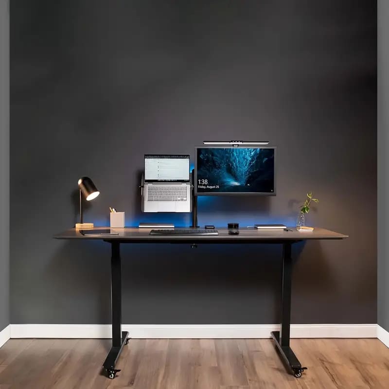Articulating Monitor and Notebook Stand for Desk