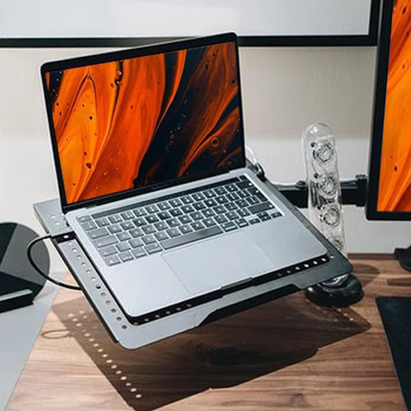 Articulating Monitor and Notebook Stand for Desk