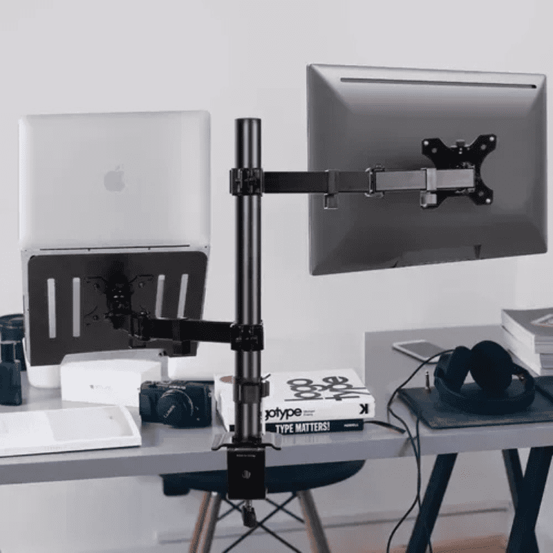 Articulating Monitor and Notebook Stand for Desk