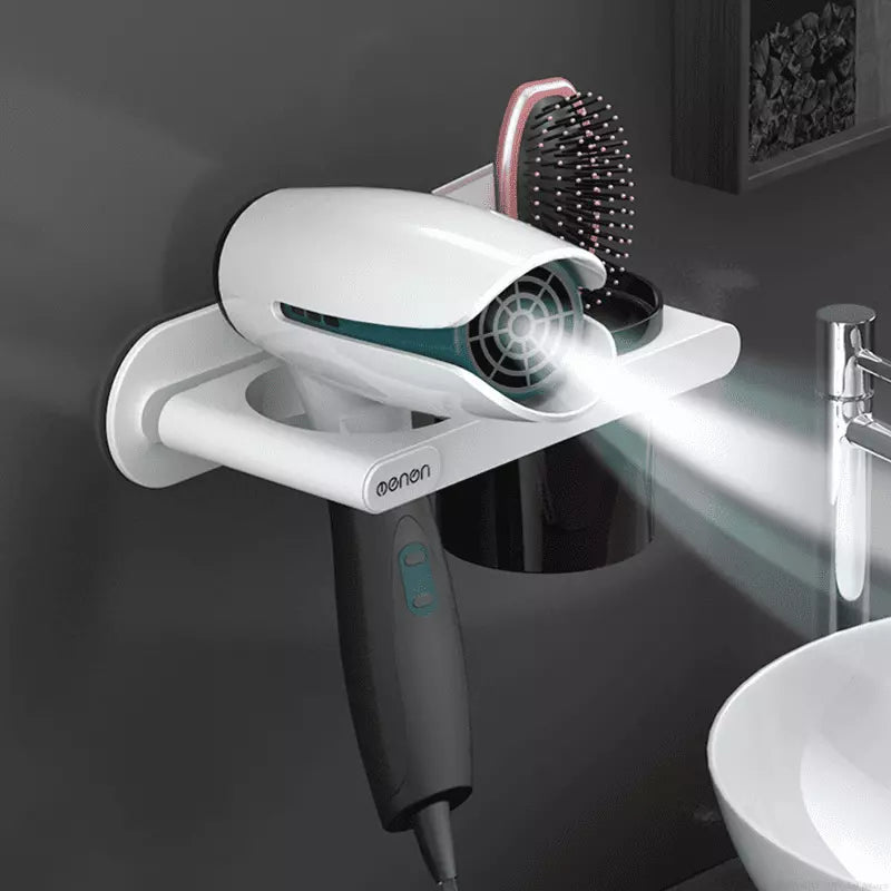 Wall-Mount Hair Dryer Holder