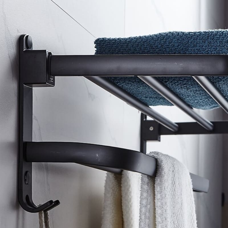 Double Retractable Aluminum Bathroom Towel Holder