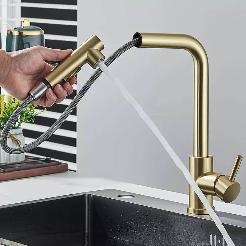 Gourmet Kitchen Faucet Retractable 360° Single Handle