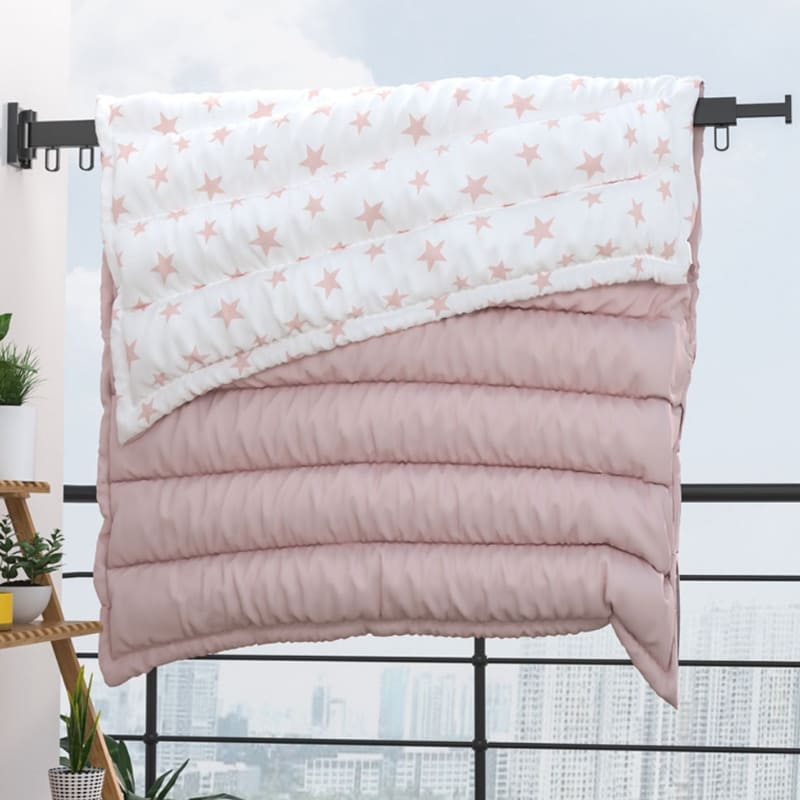 Wall-Mounted Retractable Aluminum Clothes Drying Rack