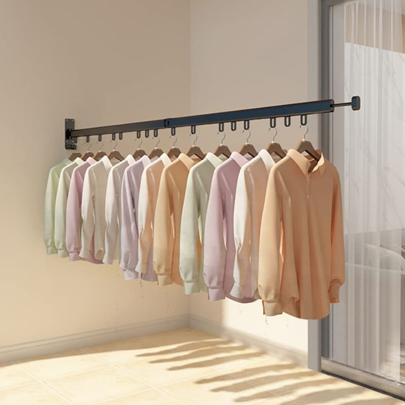 Wall-Mounted Retractable Aluminum Clothes Drying Rack