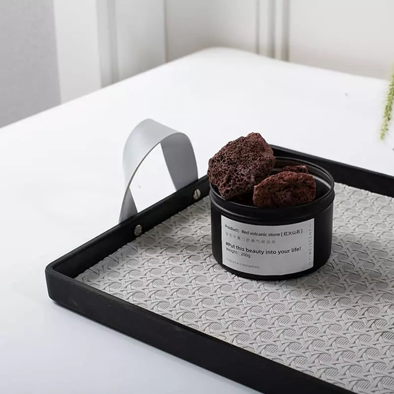 Rectangular Decorative Tray for Bathroom/Living Room with Handle