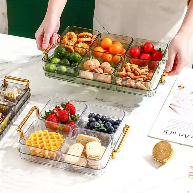 Multifunctional Snack Tray with Storage Containers