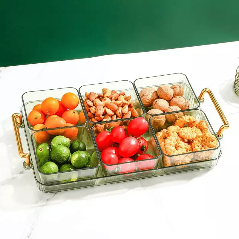 Multifunctional Snack Tray with Storage Containers