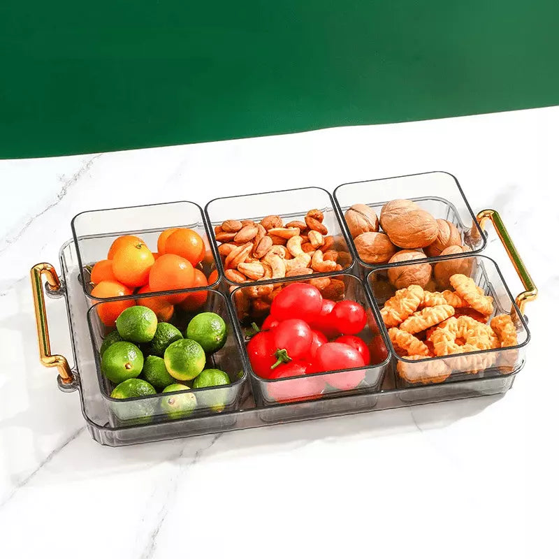 Multifunctional Snack Tray with Storage Containers