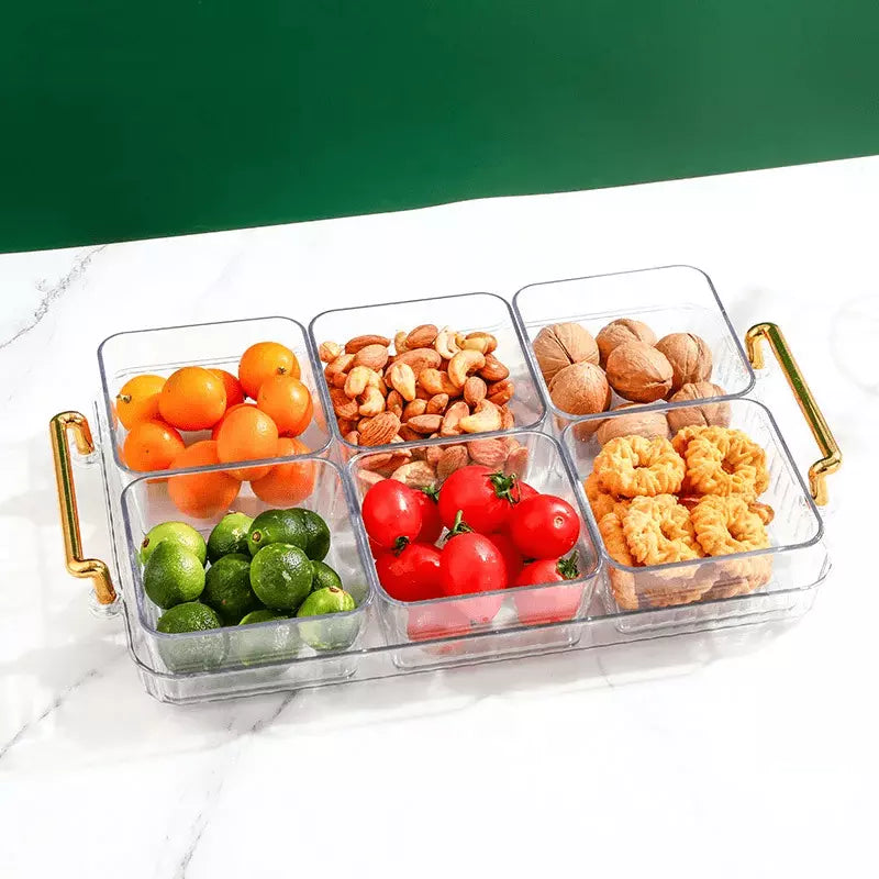 Multifunctional Snack Tray with Storage Containers