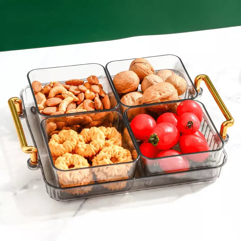 Multifunctional Snack Tray with Storage Containers