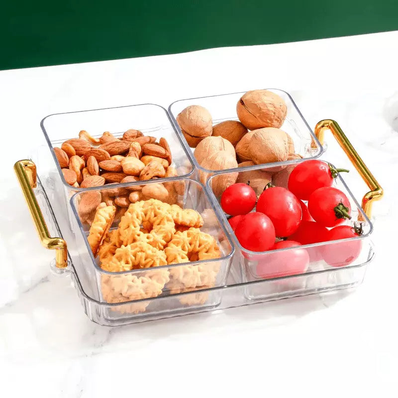 Multifunctional Snack Tray with Storage Containers