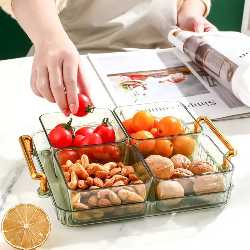 Multifunctional Snack Tray with Storage Containers