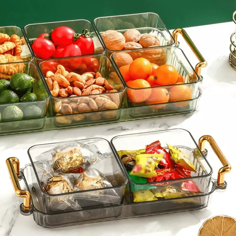 Multifunctional Snack Tray with Storage Containers