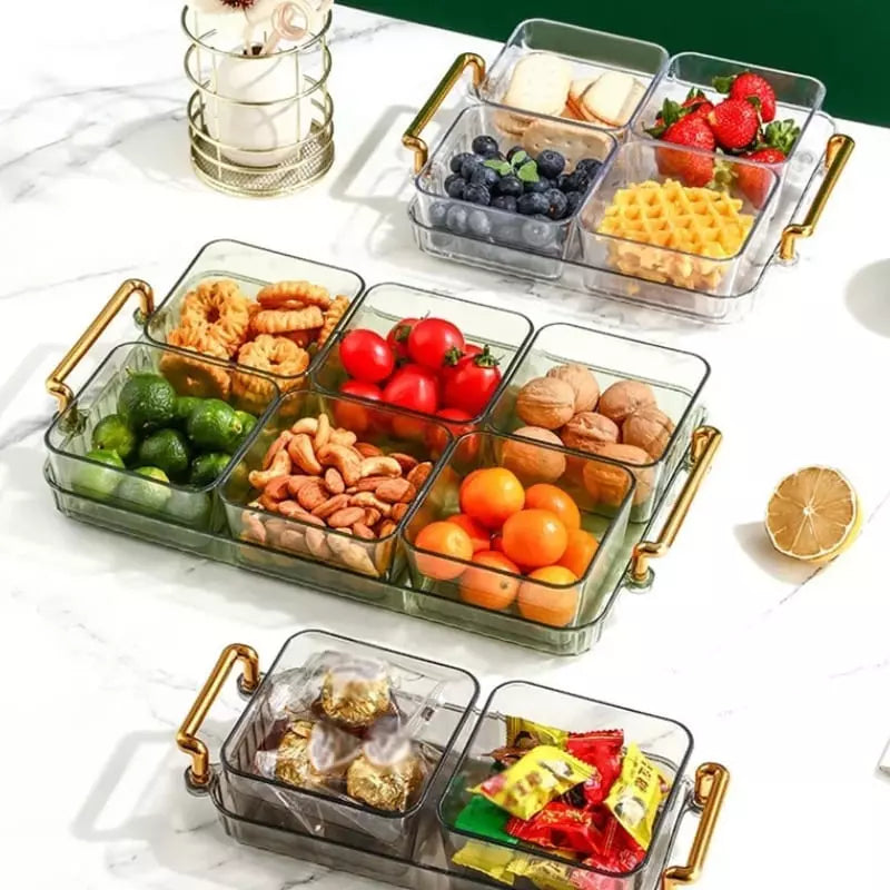 Multifunctional Snack Tray with Storage Containers