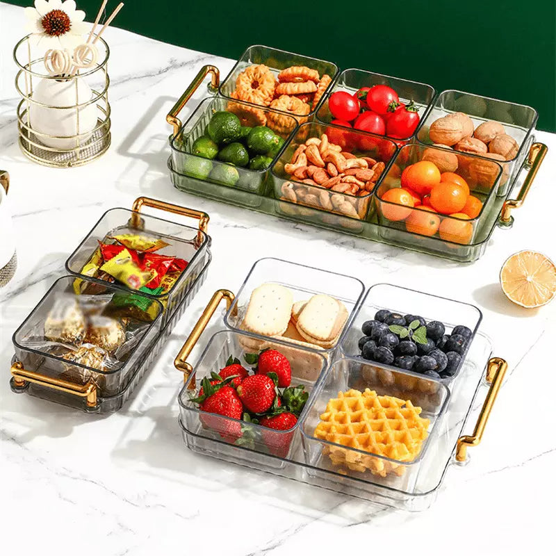 Multifunctional Snack Tray with Storage Containers