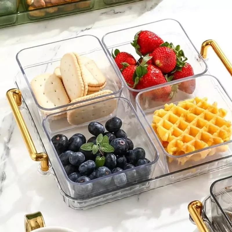 Multifunctional Snack Tray with Storage Containers