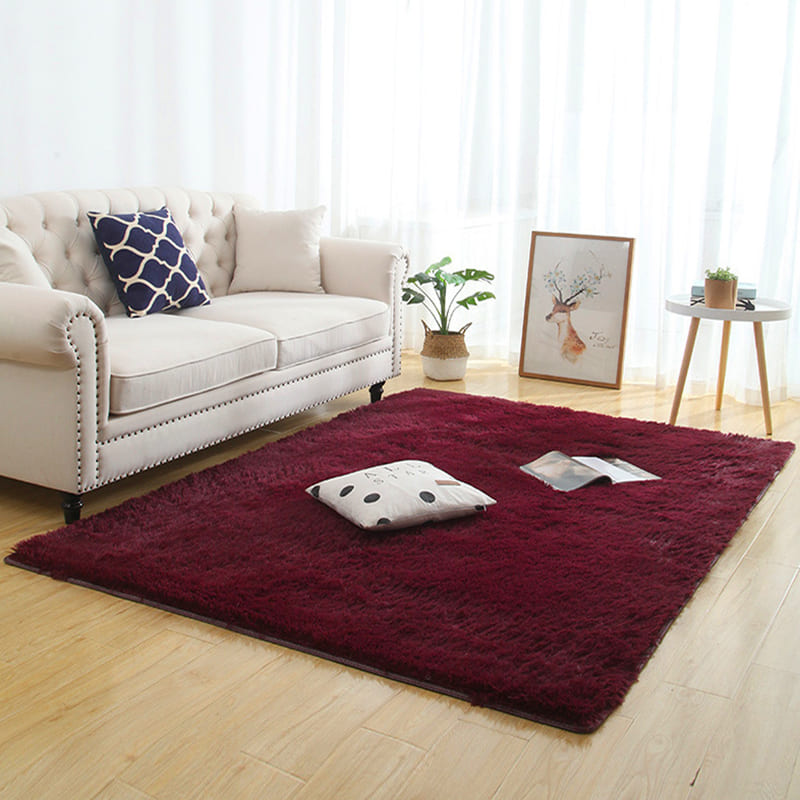 Plain Doormat Carpet - Bordeaux