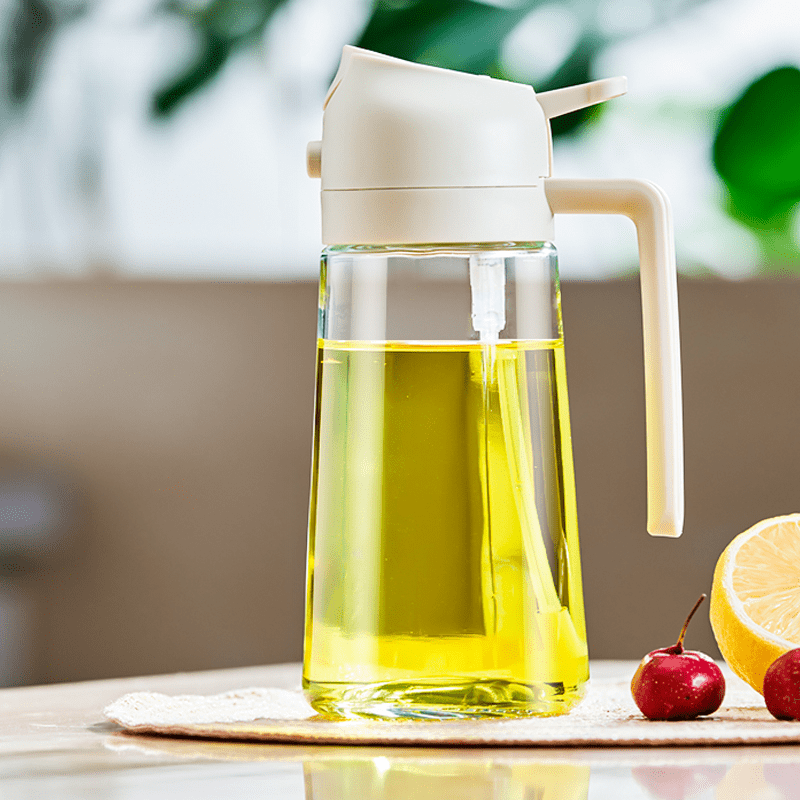 Oil Sprayer Dispenser Oil and Vinegar Holder 2-in-1