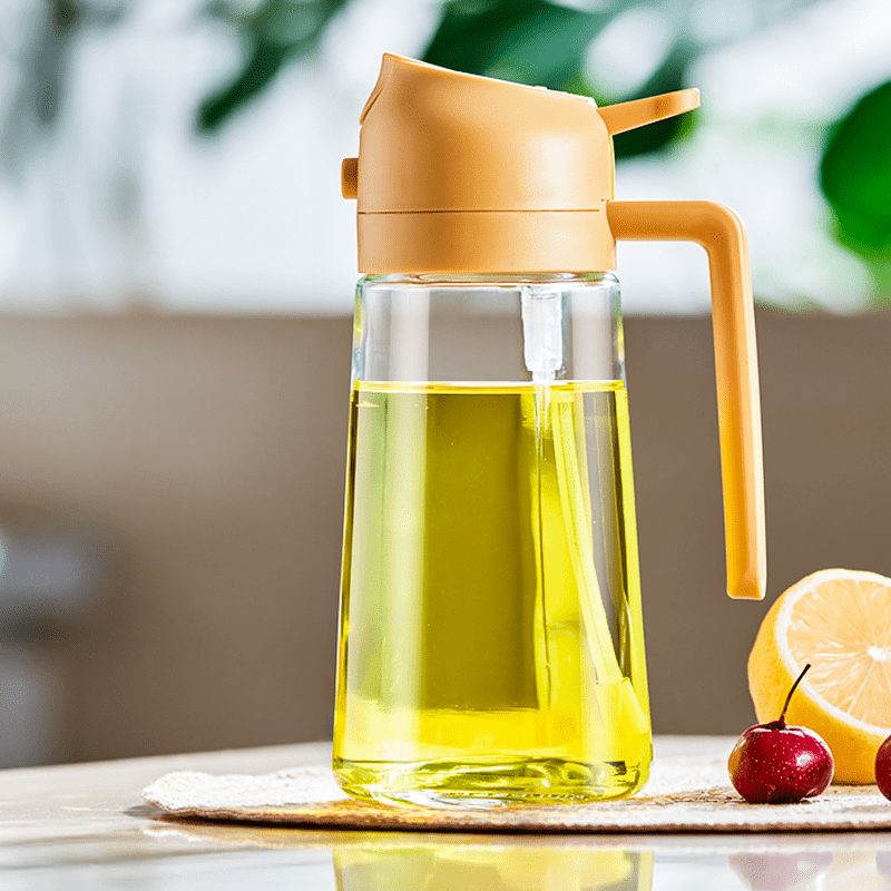 Oil Sprayer Dispenser Oil and Vinegar Holder 2-in-1