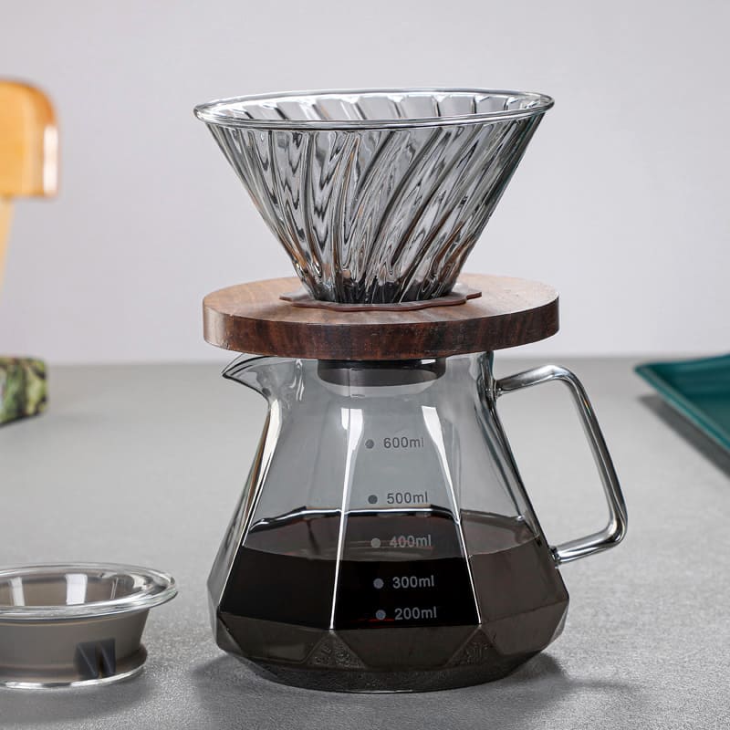 Glass Coffee Bottle Borosilicate Coffee Dripper Hario V60