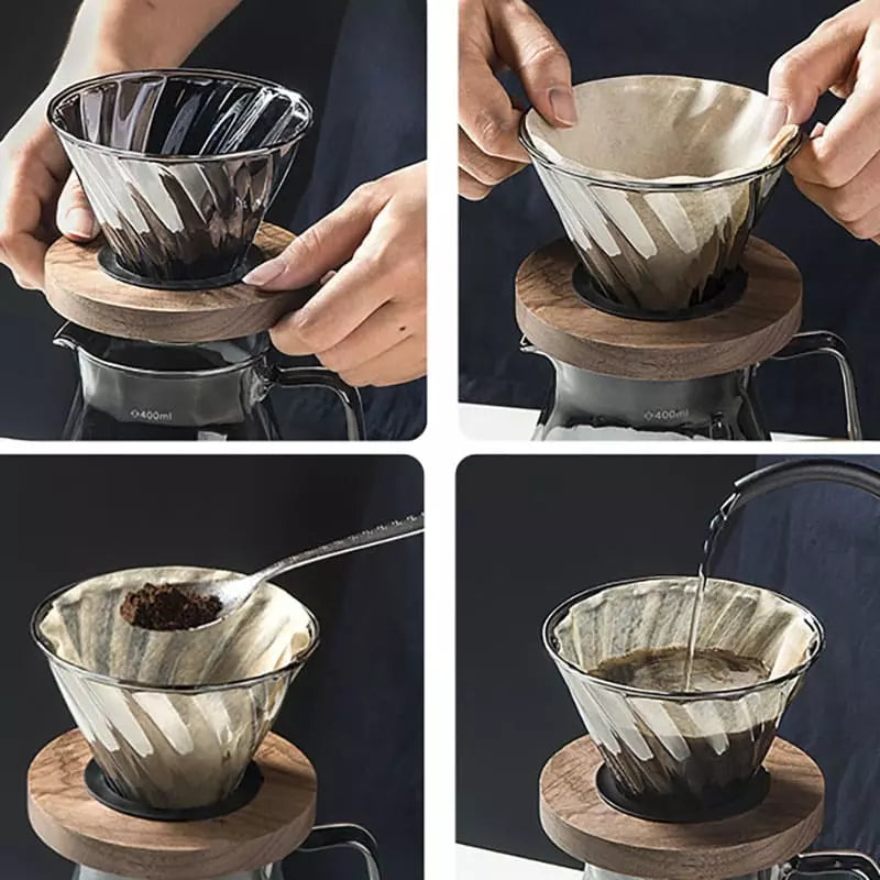 Glass Coffee Bottle Borosilicate Coffee Dripper Hario V60