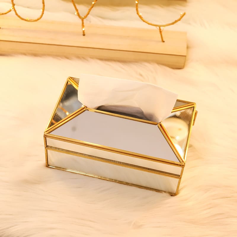 Polished Mirror Wet Wipe and Tissue Box
