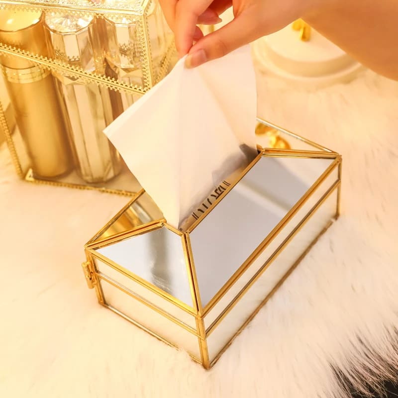 Polished Mirror Wet Wipe and Tissue Box