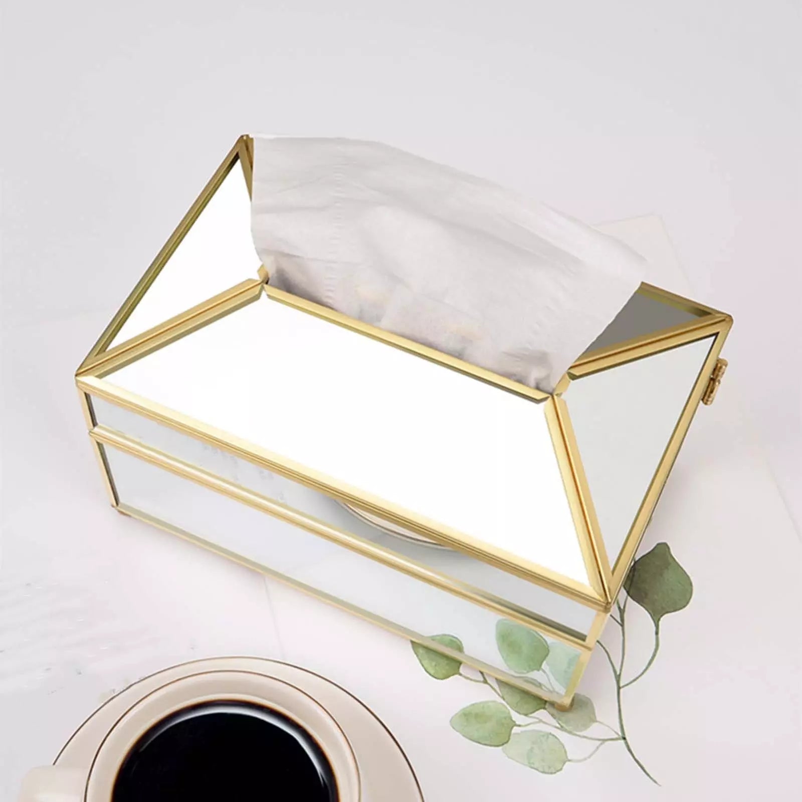 Polished Mirror Wet Wipe and Tissue Box