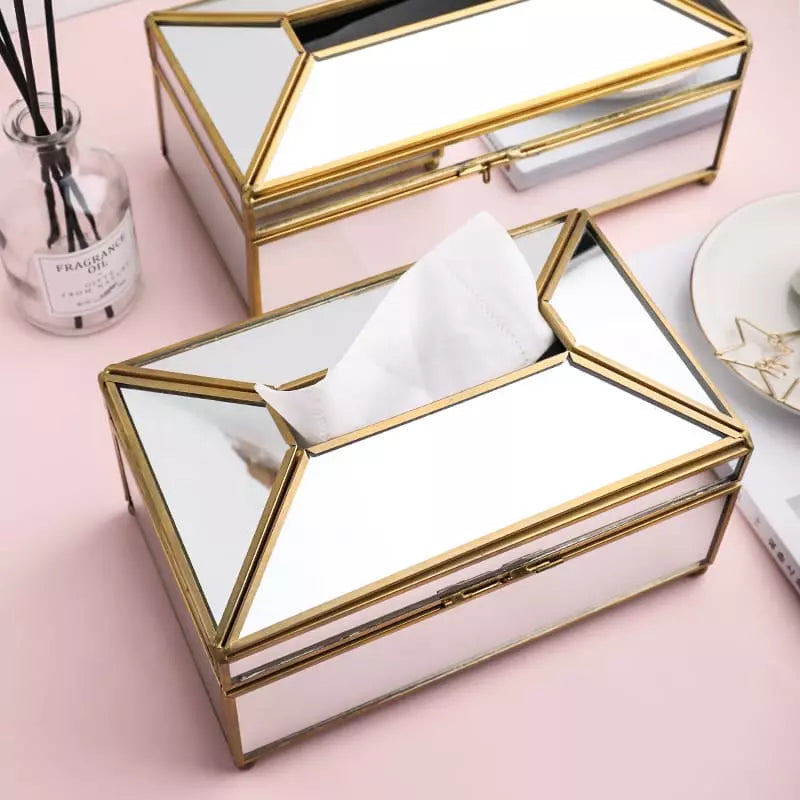 Polished Mirror Wet Wipe and Tissue Box