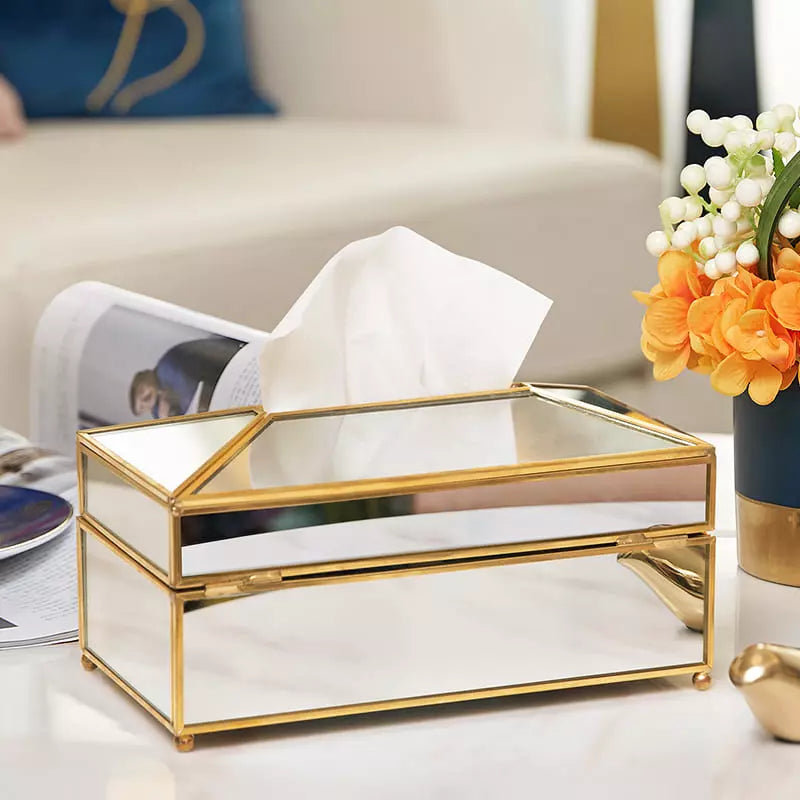 Polished Mirror Wet Wipe and Tissue Box