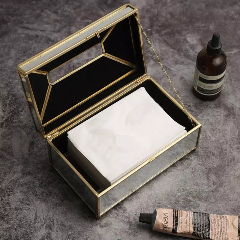 Polished Mirror Wet Wipe and Tissue Box