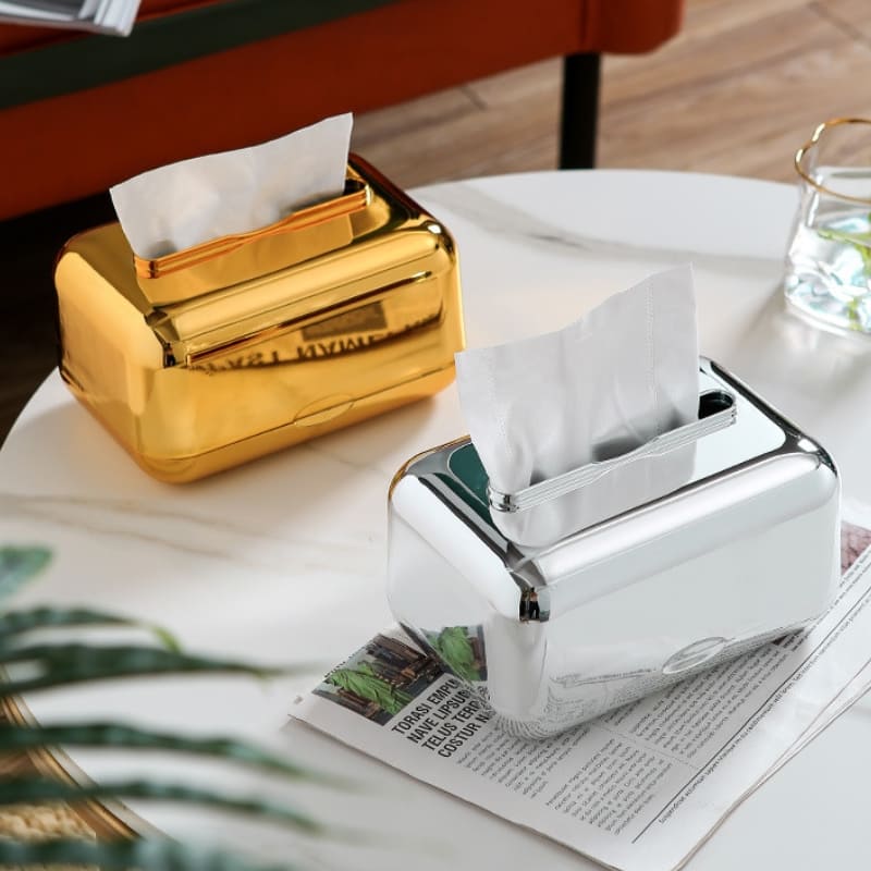 Chrome Dispenser Box for Wet Wipes and Paper