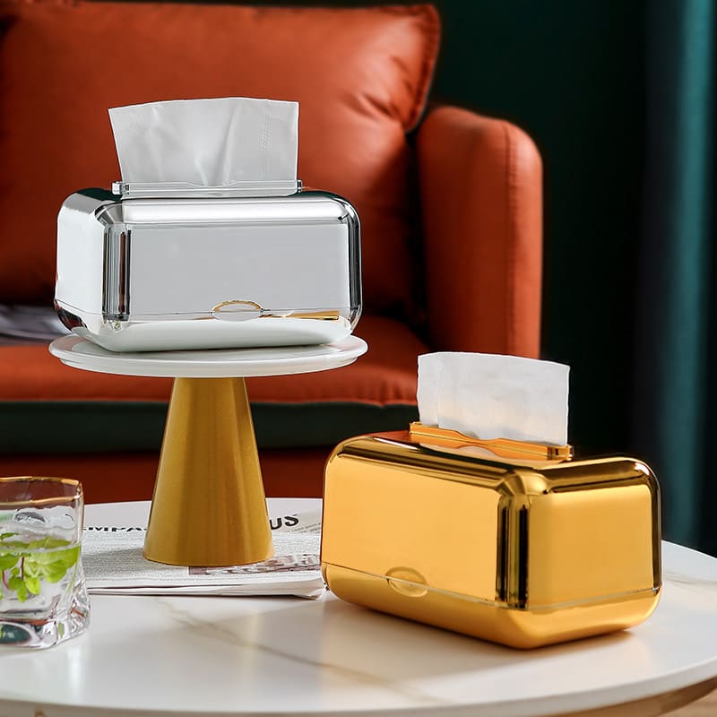Chrome Dispenser Box for Wet Wipes and Paper