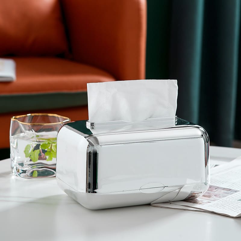 Chrome Dispenser Box for Wet Wipes and Paper