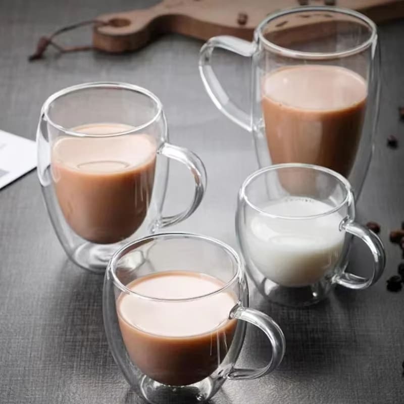 Double Wall Glass Mug Coffee Tea Corner