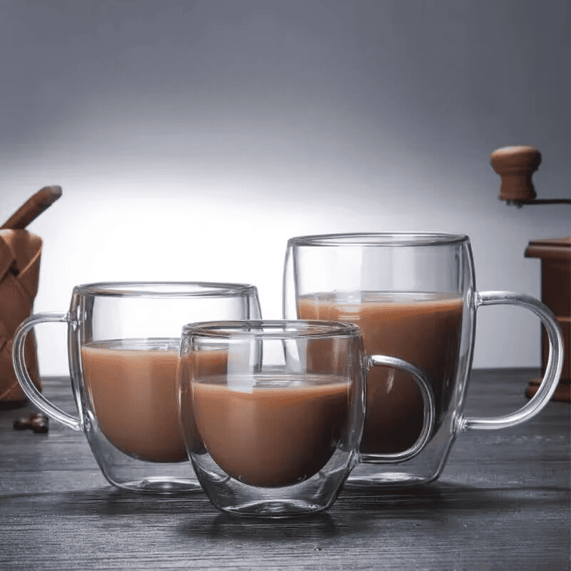 Double Wall Glass Mug Coffee Tea Corner
