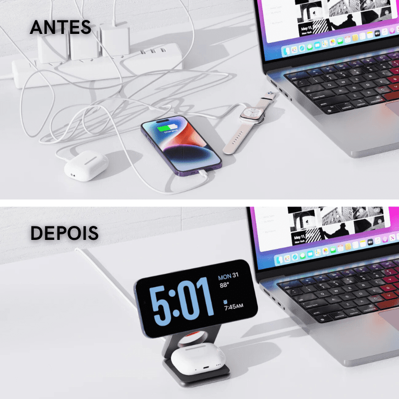 iPhone Wireless Charger Stand for Apple Watch and AirPods